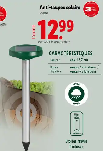 Lidl Anti-taupes solaire offre