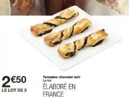 Monoprix Torsades chocolat noir offre