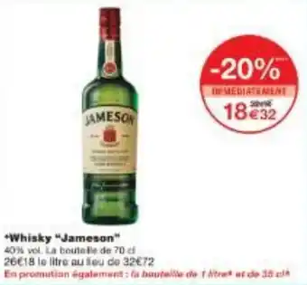 Monoprix Whisky Jameson offre