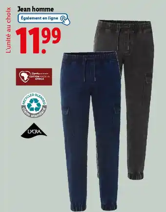 Lidl Jean homme offre