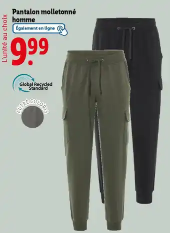 Lidl Pantalon molletonné homme offre