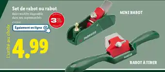 Lidl PARKSIDE Set de rabot ou rabot A offre