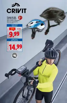 Lidl CRIVIT Casque de vélo avec feu arrière offre