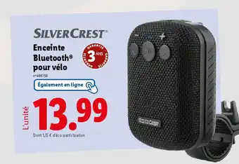 Lidl SILVERCREST® Enceinte Bluetooth® pour vélo offre