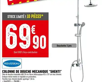 Batkor ROUSSEAU Colonne de douche mecanique "shenti" offre