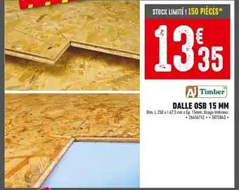 Batkor Dalle osb 15 mm offre