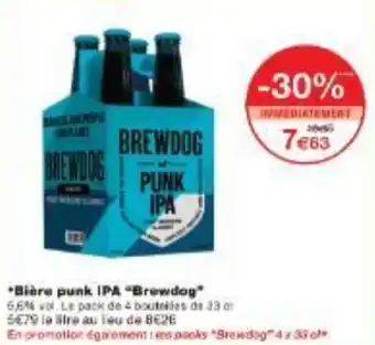 Monoprix Biere punk IPA Brewdog offre