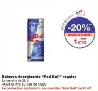 Monoprix Boisson énergisante Red Bull regular offre