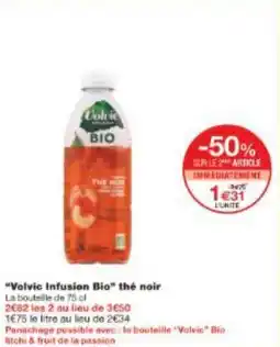 Monoprix Volvic Infusion Bio thé noir offre