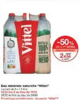 Monoprix Eau minérale naturelle Vittel offre