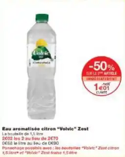 Monoprix Eau aromatisée citron Volvic Zest offre