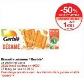 Monoprix Biscuits sesame Gerblé offre