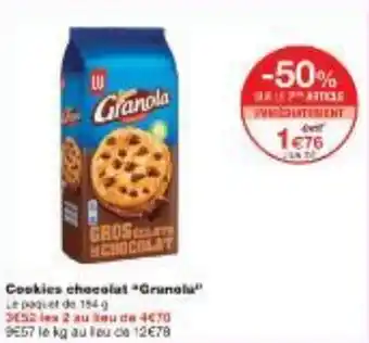 Monoprix Cookies chocolat Granola offre