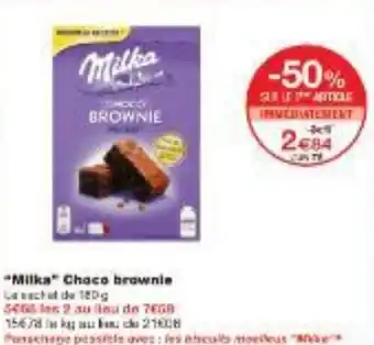 Monoprix Milka choco brownies offre