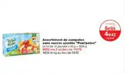 Monoprix Assortiment de compotes sans sucres ajoutés Pom'potes offre