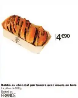 Monoprix Babka au chocolat pur beurre avec moule en bois offre