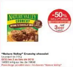 Monoprix Nature Valley Crunchy chocolat offre