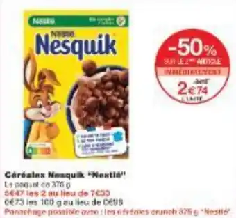 Monoprix Crealax Nesquik Nestle offre