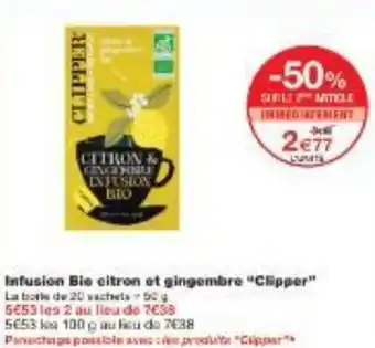 Monoprix Infusion Bio CLIPPER offre