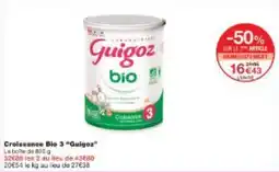 Monoprix Croissance Bio 3 Guigoz offre