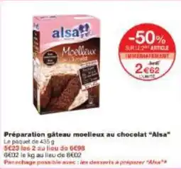 Monoprix Préparation gâteau moelleux au chocolat Alsa offre