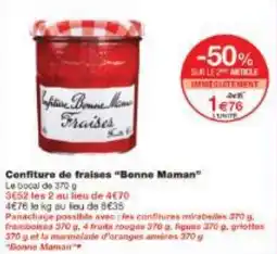 Monoprix Confiture de fraises Bonne Maman offre