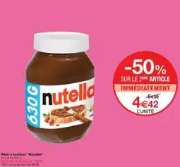 Monoprix Pâte à tartiner Nutella offre