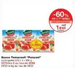 Monoprix Sauce Tomacouli Panzani offre