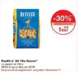 Monoprix Fusilli n' 34 De Cocco offre