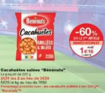 Monoprix Benenuts Cacahuetes offre