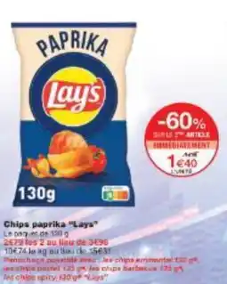 Monoprix Chips paprika Lays offre