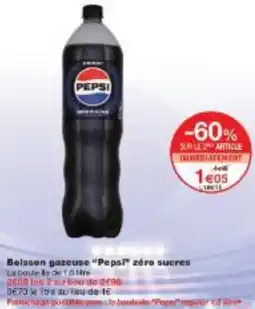 Monoprix Beissen gazeuse Pepsi zére sucres offre