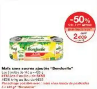 Monoprix Mais sans sucres Bonduelle offre