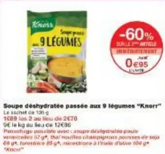 Monoprix Soupe déshydratée passée aux 9 légumes Knorr offre