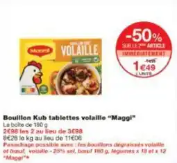 Monoprix Bouillon Kub tablettes volaille Maggi offre