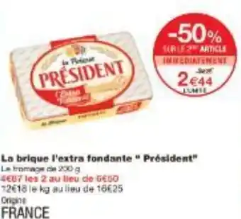 Monoprix La brique l'extra fondante Président offre