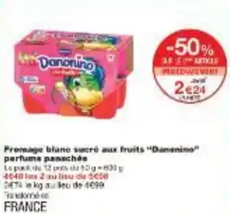 Monoprix Fromage blanc sucré aux fruits Danonino parfums panachés offre