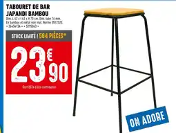 Brico Cash Tabouret de bar japandi bambou offre