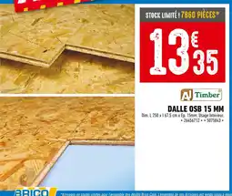 Brico Cash AJ TIMBER Dalle osb 15 mm offre