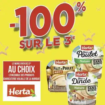 Géant Casino Herta bon plan sur l’ensemble des produits charcuterie volaille de la marque herta offre