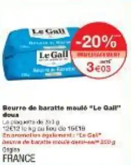 Monoprix Beurre de baratte moulé Le Qall doux offre