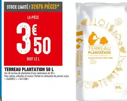 Brico Cash Terreau plantation 50 l offre