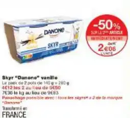 Monoprix Skyr Danone vanille offre