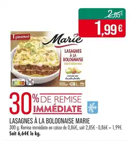 Match Marie Lasagnes à la Bolognaise offre