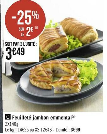 Feuilleté jambon emmental