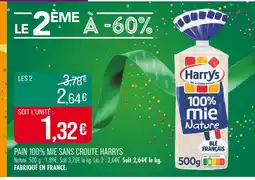 Match Harry's Pain 100% mie sans croute offre