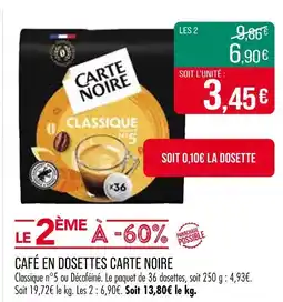 Match Carte Noire Café en dosettes offre