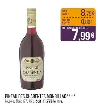 Match Monrillac Pineau des Charentes offre