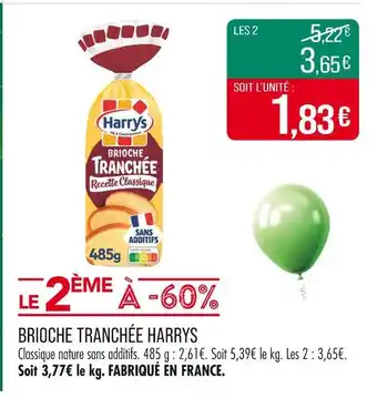 Match Harrys Brioche tranchée offre