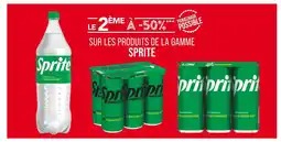 Match Sprite Le 2ème à -50% sur les produits de la gamme Sprite offre